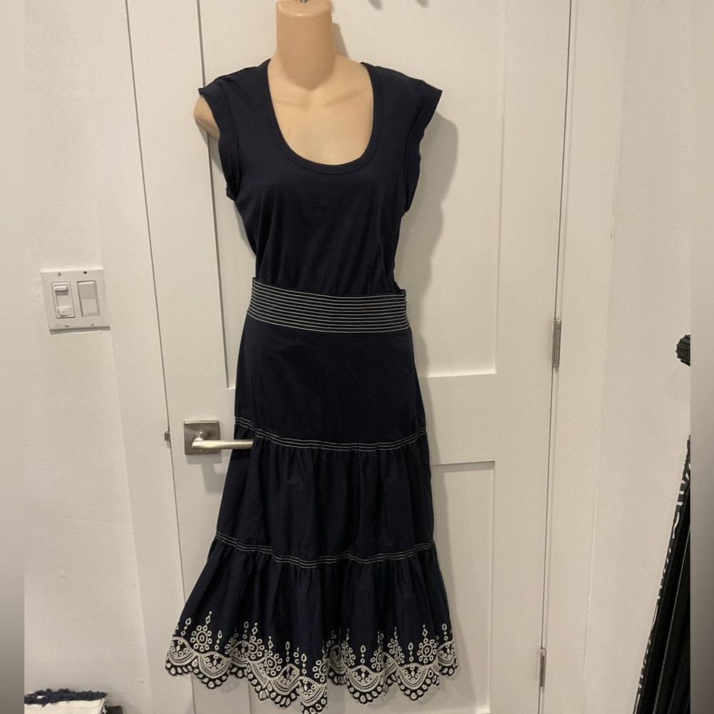 NWT Veronica Beard Amaia Navy Midi Dress XS - Picture 4 of 5